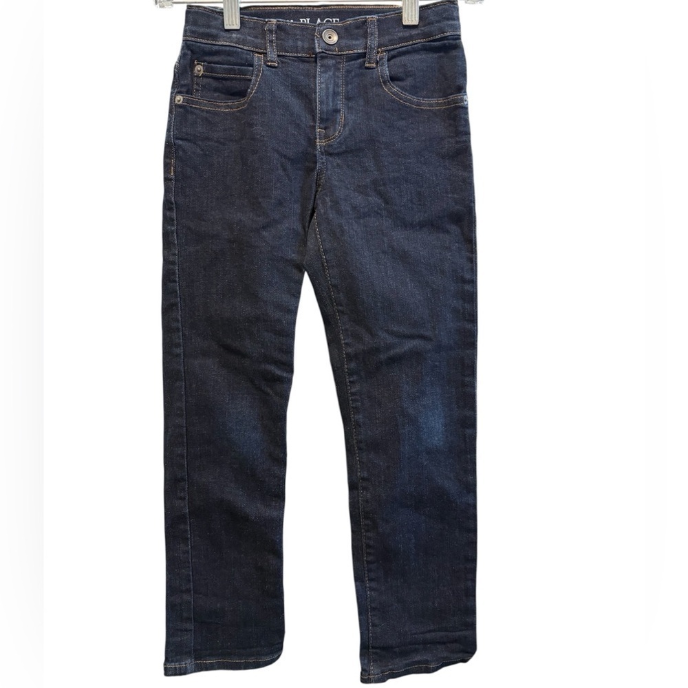 The Children’s Place Kids Adjustable Waist Tabs Stretch Denim Straight Jeans | 7